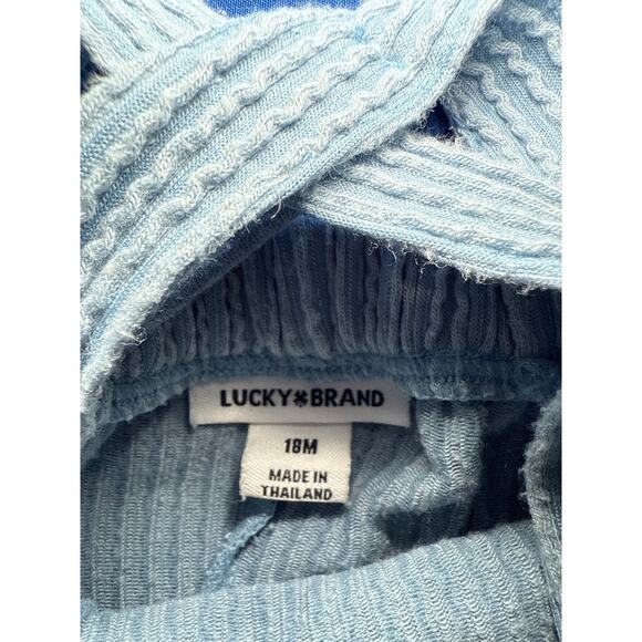 Lucky Brand striped bell bottom jumpsuit baby girls 18 months boho chic hippie - Picture 3 of 6